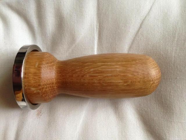 Oak coffee tamper handle